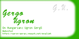 gergo ugron business card