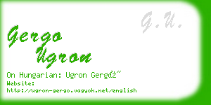 gergo ugron business card